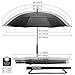 BAGAIL Golf Umbrella 68/62/58 Inch Large Oversize Double Canopy Vented Automatic Open Stick Umbrellas for Men and Women(Black,62 inch)
