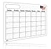 Magnetic Refrigerator Calendar Kit - Dry Erase Calendar Board 16x12 - Daily, Weekly, Monthly Planner for Kitchen Fridge - 4 Fine Tip Markers Included BONUS E-book