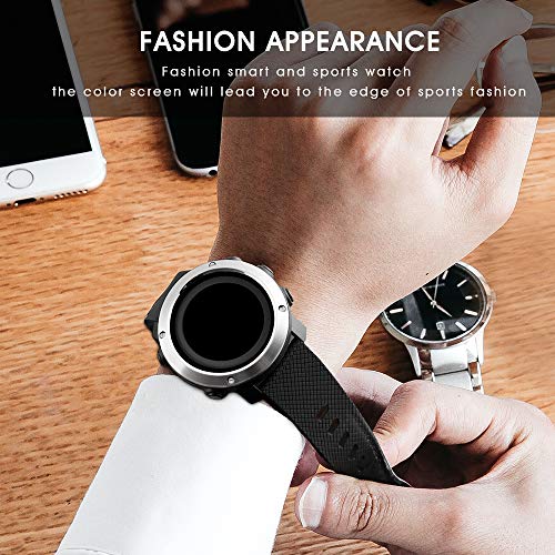 SKMEI Digital Watch, Waterproof Military Watch with Compass Stopwatch Pedometer LED Color Screen Wrist Watch for Men