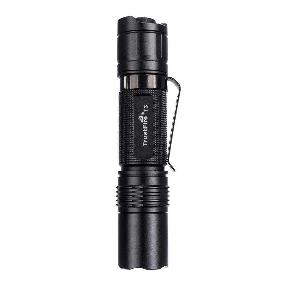TrustFire T3 LED Torch 1000 Lumens Small Straight Flashlight Super Bright with Strobe SOS Mode for EDC Camping Hiking Dog Walking Home Outdoor