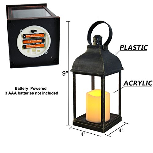 WRalwaysLX Decorative Lanterns with Timer Candle Light Flameless