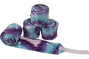 BIG BLACK HORSE LLC Big Black Horse Purple Swirl Fleece Polo Leg Wraps - Set 4 (Mini)
