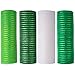 LaRibbons Deco Poly Mesh Ribbon - 10 inch x 30 feet Each Roll - Metallic Foil Green and White Rolls for Wreaths, Swags and Decorating - 4 Pack
