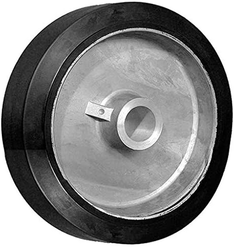 CasterHQ 6" X 2" Supreme Rubber Wheel - 700 lbs Capacity - Replacement Caster Wheel - Commercial/Industrial Application - 6 inch x 2 inch - Ball Bearings W/1/2" ID TOP Hat Bus