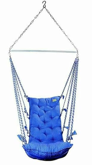 Krishna Zula Swing Hammock Blue Cotton Hammock 53 cm x 127 cm (Blue)