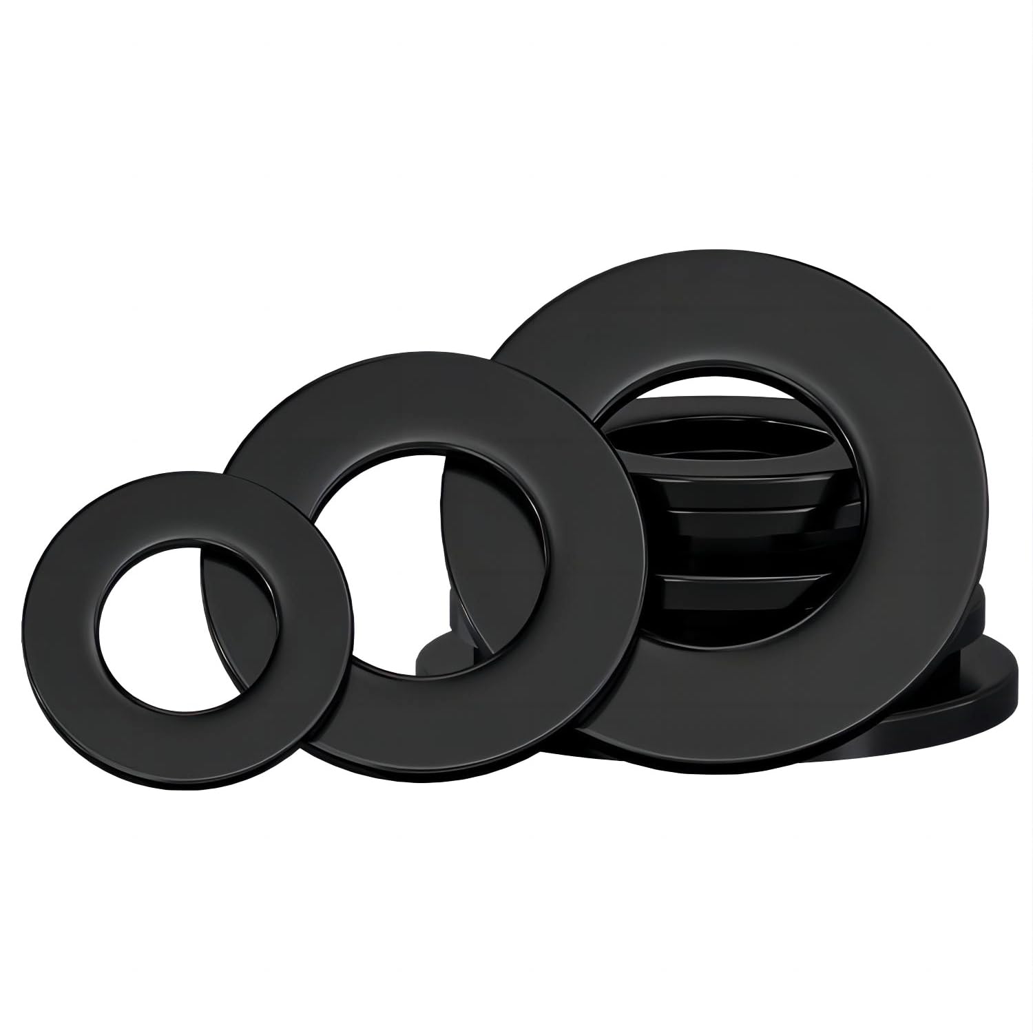 Ctyjia 20 PCS Nylon Washers, Black Nylon Washers, M4 Spacer Washer, Flat Washers, Tap Sealing Gasket, 9mm OD, 4mm ID, 1mm THK