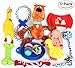 Jomilly 12 Pcs Puppy Teething Plush Toys Dog Toys Pack Ball Rope Durable Shrilling Chicken Chew Toy Multi Pattern for Small Medium Dogs
