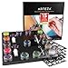 ARTEZA Glitter Tattoo Kit - Body Glitter Tattoo Set Includes 15 Vibrant Colors, 2 Brushes, 2 Glue Applicators and 40 Unique Glitter Tattoo Stencils - Glitter Temporary Tattoos For Kids And Adults