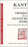 Critique De La Faculte De Juger (Bibliotheque Des Textes Philosophiques) (French Edition) by