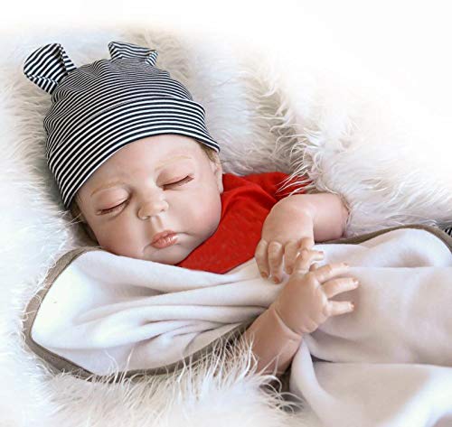 iCradle Silikon Ganzkörper Silikon Baby Puppe Weiche 18 Zoll / 23 Zoll Reborn Babypuppe Look Echte Nette Lebensechte… – Bild 4