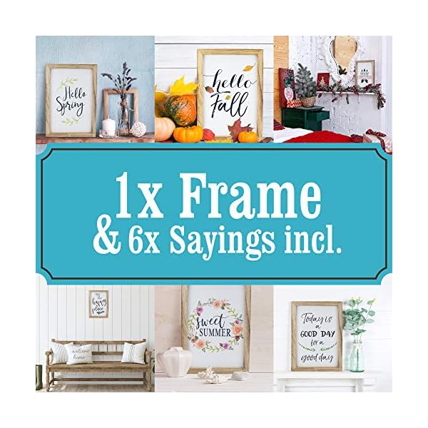 Farmhouse Wall Decor Signs For Fall Decorations With Interchangeable Sayings Rustic 11x16