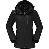CAMEL CROWN Women's Waterproof Ski Jacket 3 in 1 Winter Coat Windbreaker Snowboard Jackets for Rain Snow Outdoor Hiking