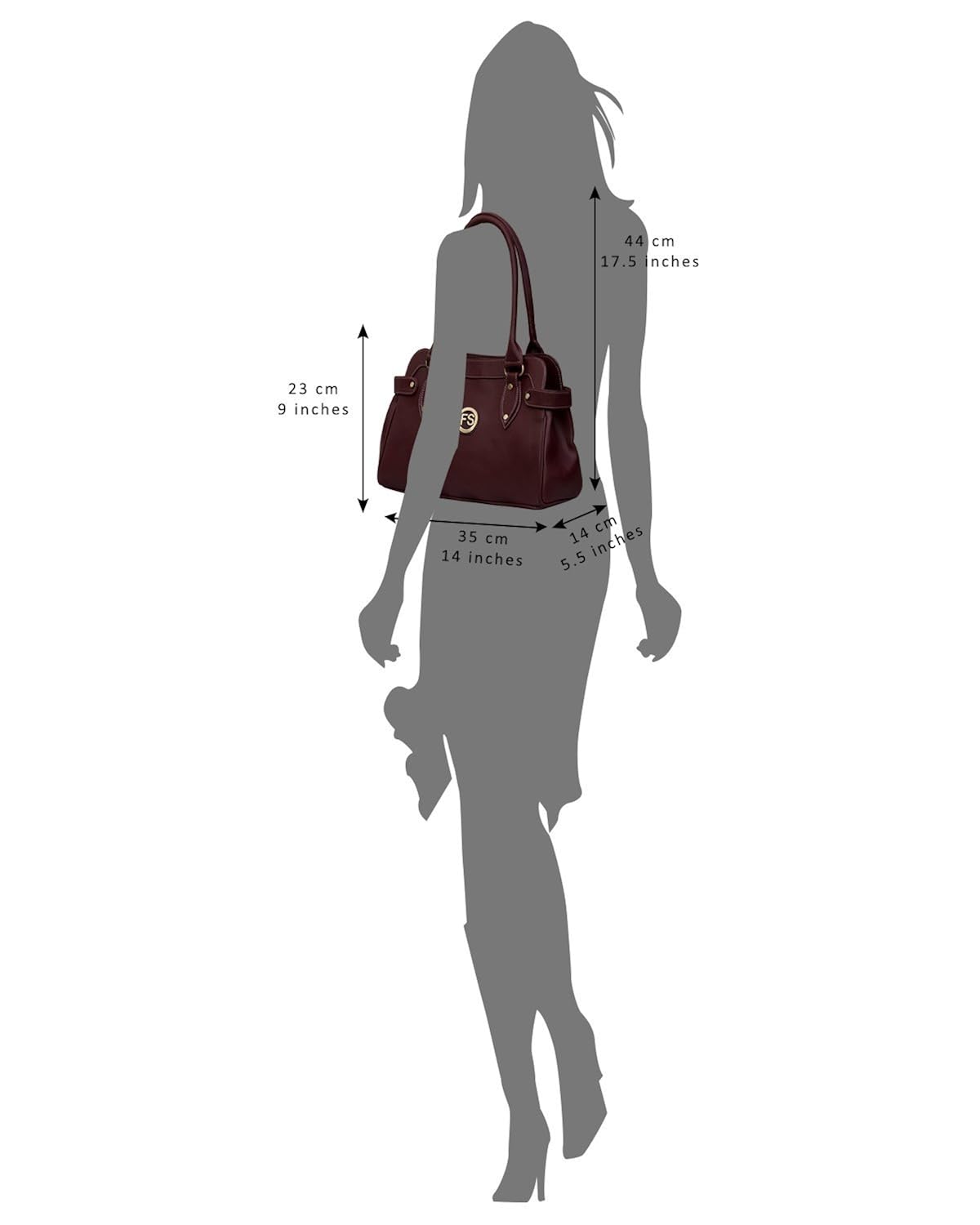 fostelo jessy stylish women's handbag (maroon)