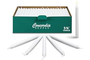 Concordia Supply 5.75" Candlelight Service Devotional Candles, Church Vigil, Box of 100