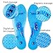 MindInsole Acupressure Magnetic Massaging Insoles - Massage Reflexology Plantar Fasciitis Pain Relief Silicone Insoles with Arch Support for Men and Women (White、Blue, 2 Pair US M:9.5-12.5 W:10.5-12)