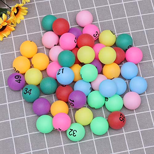 Toyvian Numbered Table Tennis Balls Lottery Balls Colored Ping Pong
