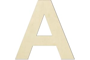 HGWOUY 12 Inch Unfinished Wooden Letter A, 1/4 Inch Thick Blank Wood Letters for Wall Decor DIY Crafts Project Birthday Wedding Christmas Decorations (A)