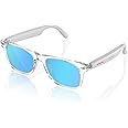 Smart Glasses - Bluetooth Glasses for Men & Women, Touch Control, Outdoor UV Protection and Voice Control, Hands-Free Calls (Mirror Blue Lens)