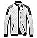 EASY Mens New Winter Faux Leather coat Thicken Jacket M White