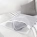 HANGERWORLD Professional Mesh Net Wash Laundry Bag with Zipper - For Socks Delicates and Baby Clothes - White, 24in x 17.5in