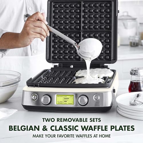 GreenPan Elite 4Square Belgian & Classic Waffle Iron, Healthy Ceramic
