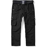 OCHENTA Men's & Boy's Pull on Casual Cargo Hiking Pants, Quick Dry Outdoor Camping Fishing