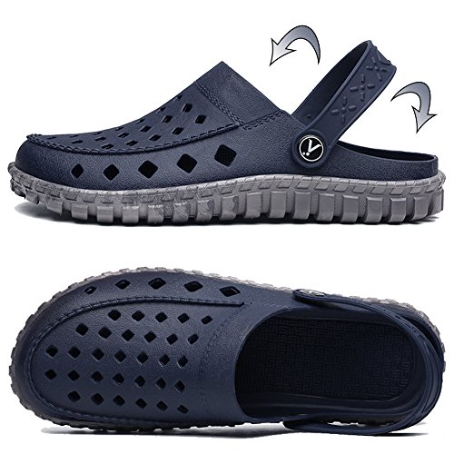 Beister Mens Summer Garden Clogs Mules, Anti-Slip Water Shoes Breathable Sandals Slippers Outdoor, Beach