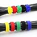 Pasow 50pcs Reusable Fastening Adjustable Cable Ties Wire Management (8 Inch, Black)