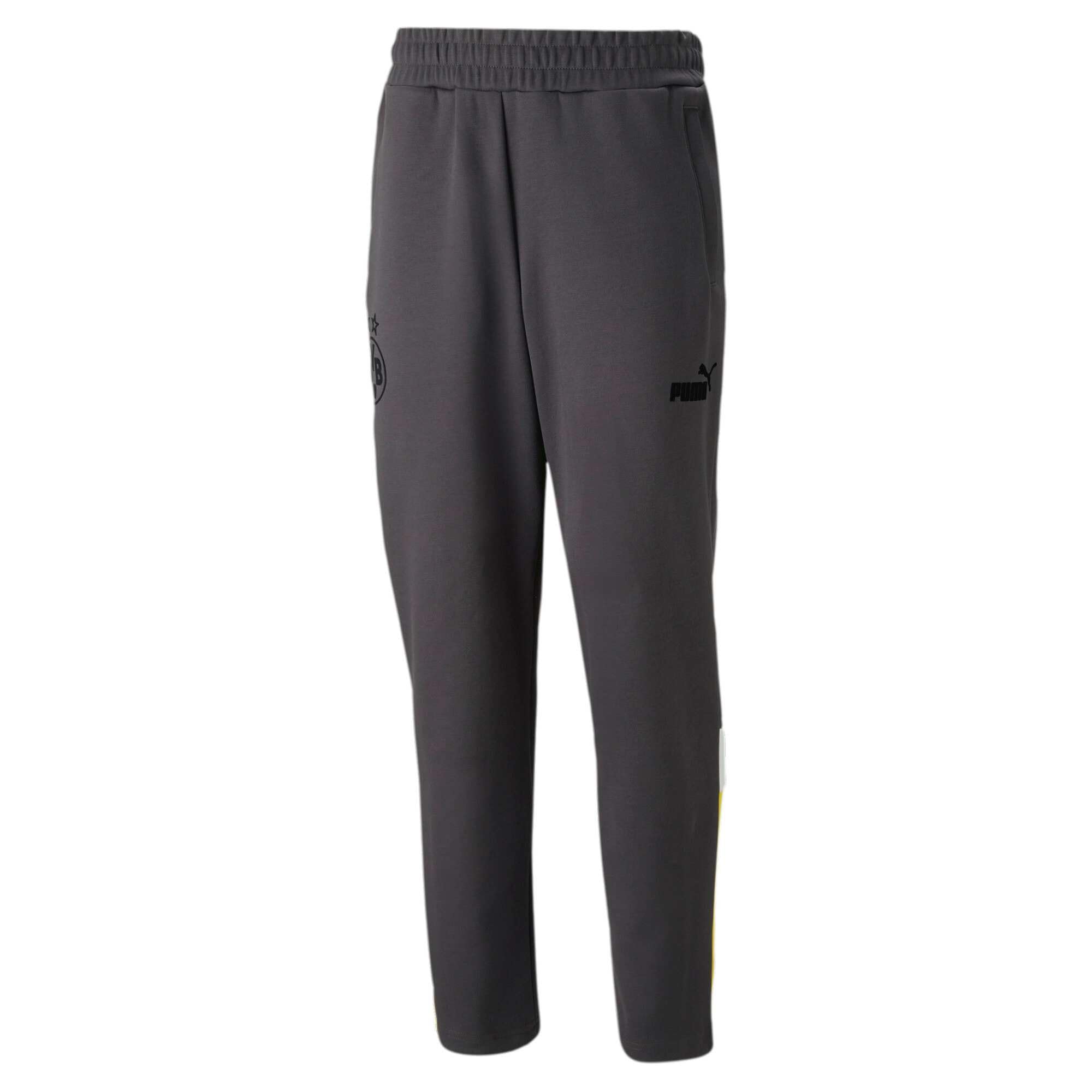 Borussia Dortmund 769565 FtblArchive Track Pants Trousers Men's Flat Dark Grey/Amber Yellow S
