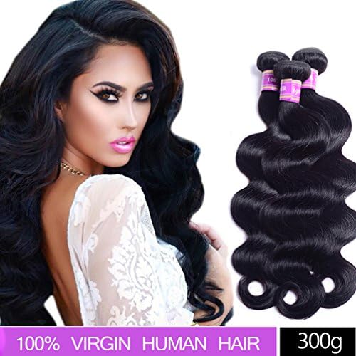 Brazilian Virgin Hair Body Wave 3 bundles, AliBarbara 8A 100% Unprocessed Virgin Human Hair Extensions Natural Color(3x22inch)