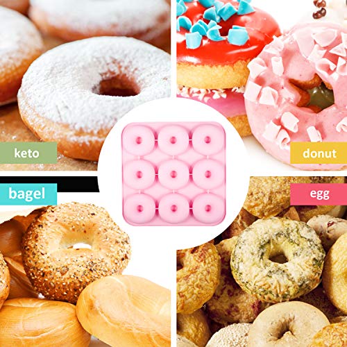 Senbowe Silicone Muffin and Cupcake Pans – Set of 3 | Silicone Cake Baking Molds | Large (12) and Mini (24) |Medium Doughnut (9) | Easy to Clean Non Stick Bakeware | BPA Free and Dishwasher Safe - Thumbnail 7