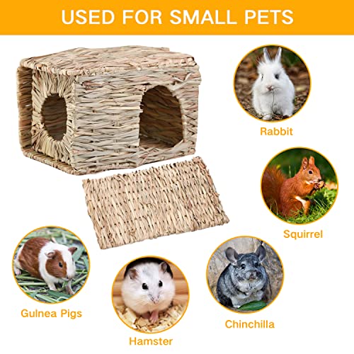 Extra Large Grass House for Rabbits,Natural Hand Woven Seagrass Play