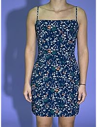 Vestido de impresión Seta corta con bolsillos laterales