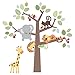 Lambs & Ivy Treetop Buddies Jungle Animal Jumbo Wall Appliques, Brown/Green