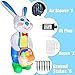 iGeeKid 12 Ft Tall Easter Bunny Inflatables Easter Outdoor Decorations Blow Up LED Lighted Easter Bunny with Eggs and Basket Easter Airblown Decoration Indoor Outdoor Holiday Yard Lawn Decor