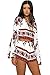 Ayliss Women Chiffon Two Piece Outfit Long Sleeve Backless Bohemian Crop Top and Short Set,S White