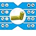 Rechargeable CR123A Battery, Veeki VK-BT16340 RCR123A 3.7V 700mAh Protected Li-ion 16340 Batteries 8Packs for High Drain Device (Yellow)