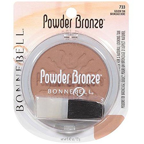 Bonne Bell Powder Bronze Pressed Powder 0.42oz Golden Tan #733 (3 Packs)