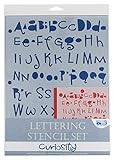 Blue Hills Studio BHS103SET Lettering Stencil Set Curiosity