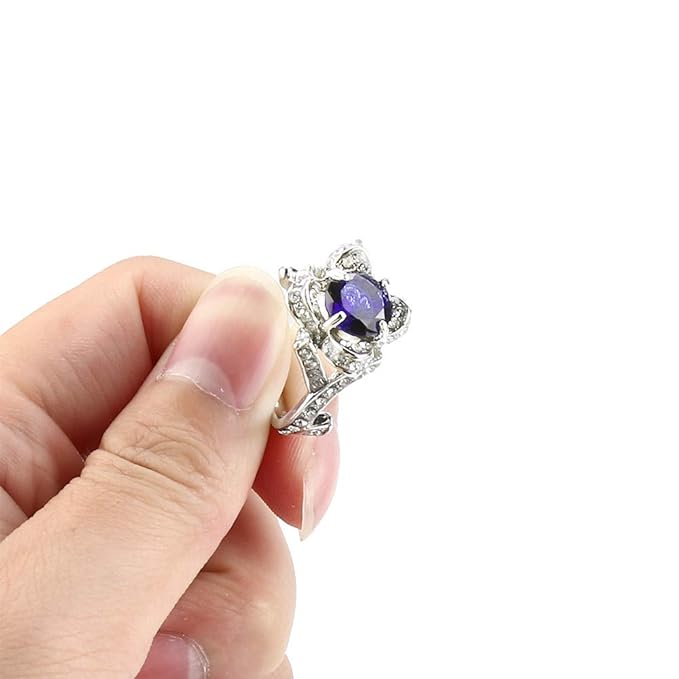 LABIUO Damenring, 925 Sterling Silber Verlobungsring mit Zirkonia