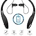 Wireless Neckband Headset, ELEGIANT Bluetooth Headset IPX 4 Waterproof Earphones Bluetooth Headphones for Gym Workout Black [12-hour play/talk time, incoming call vibration, magnetic design]