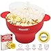 Microwave Air Popcorn Popper - Silicone Popcorn Maker Bowl for Home - Free of PVC & BPA - Healthy Instant Kernels Popping - Save on Popcorn Machine and Bags