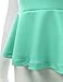 J.TOMSON Women's Short Sleeve Fitted Peplum Top Mint M