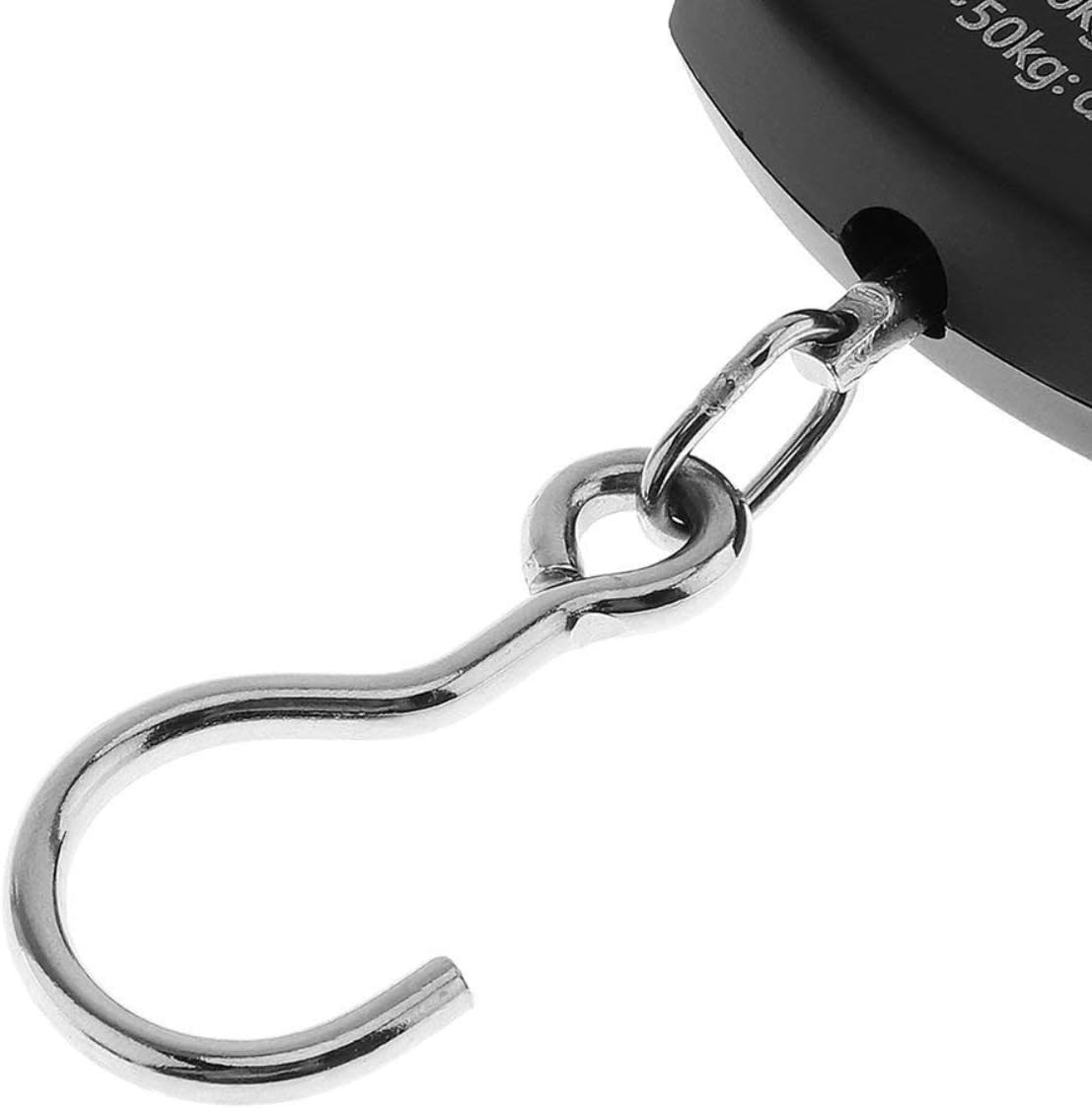 Rhorawill Portable Handheld Travel Luggage Electronic Scale, Digital LCD Hanging Suitcase Weighting Scale 110lbs with Tare Backlight Function Gift For Traveler, Silver, Fishing Luggage: Kitchen & Dining