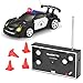 JOYIN RC Remote Radio Control Mini Micro Racing Police Car Pocket Race Car Toy with LED Light and Siren Sound