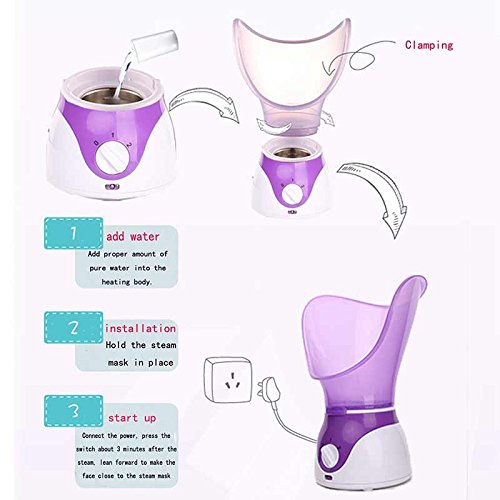 ZeHui Facial Steamer Facial Sauna Detoxification Replenishment Moisturizing Extract Blackheads for Skin Care US Plug