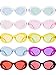 Blulu 10 Pairs Retro Clout Oval Goggles Mod Thick Frame Round Lens Colorful Particles Sunglasses 10 Colors Women Men Girl Boy Sunglasses with 10 Lens Cloth