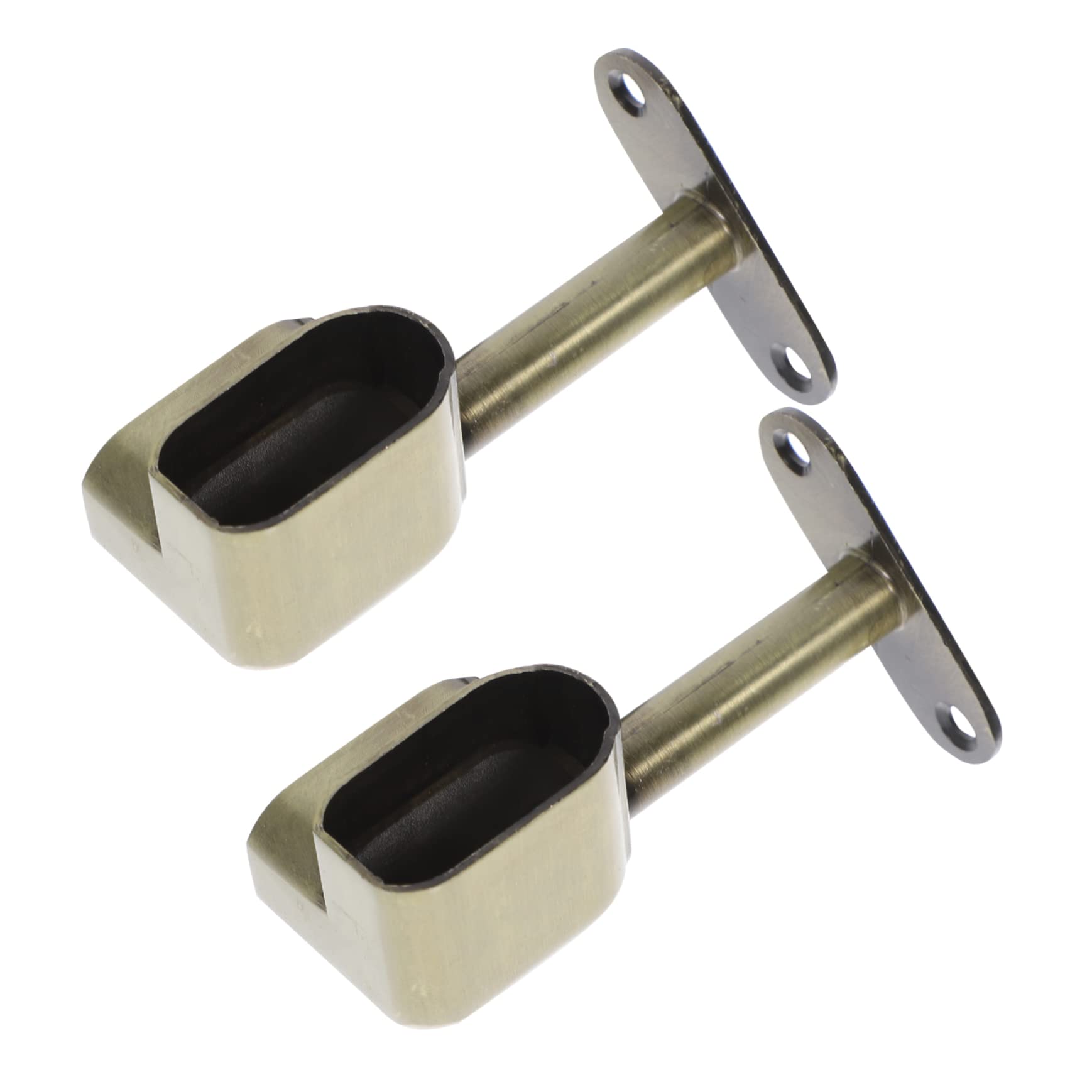2pcs Closet Rod Bracket Wardrobe Support Corner Wardrobe Corner Closet Rod Closet Rod Support Closet Rod Holders Rod Bracket Holders Zinc Alloy Flange Rod Flange Seat
