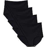 DingLu 4 Pack Women's Seamless Invisible Hipster Panties High Waist No Show Ladies Bikini Underwear,Also for Mom