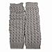 SPHTOEO Women Lady Fashion Knee High Leg Socks Banket Winter Knit Crochet Warmer Legging (light gray)